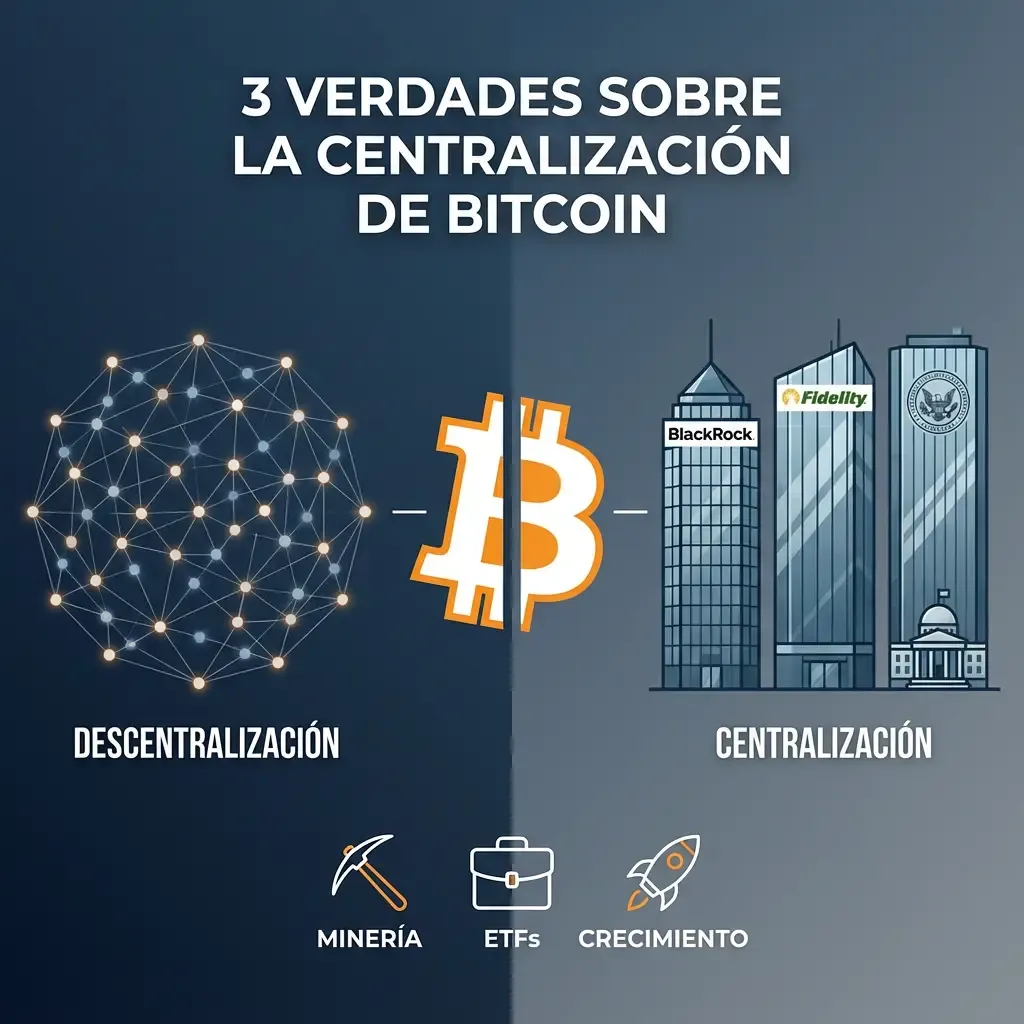 3 Verdades Sorprendentes Sobre la Centralización de Bitcoin (Y Por Qué Podría Ser Algo Bueno)